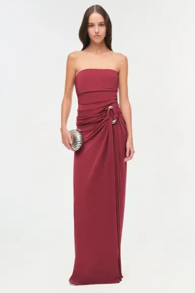 Simkhai Emma Strapless Jersey Gown | Thumbnail 2 Simkhai Emma Strapless Jersey Gown | Thumbnail 2