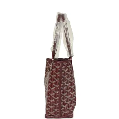 goyard Goyard Goyardine Burgundy Anjou Mini Bag Palladium Hardware | Thumbnail 3 goyard Goyard Goyardine Burgundy Anjou Mini Bag Palladium Hardware | Thumbnail 3