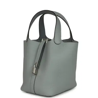 HERMÈS Hermes Picotin Lock 18 Gris Pantin Clemence Palladium Hardware | Thumbnail 3 HERMÈS Hermes Picotin Lock 18 Gris Pantin Clemence Palladium Hardware | Thumbnail 3
