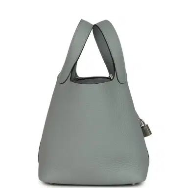 HERMÈS Hermes Picotin Lock 18 Gris Pantin Clemence Palladium Hardware | Thumbnail 4 HERMÈS Hermes Picotin Lock 18 Gris Pantin Clemence Palladium Hardware | Thumbnail 4