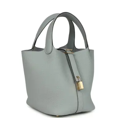 HERMÈS Hermes Picotin Lock 18 Gris Pantin Clemence Permabrass Hardware | Thumbnail 2 HERMÈS Hermes Picotin Lock 18 Gris Pantin Clemence Permabrass Hardware | Thumbnail 2