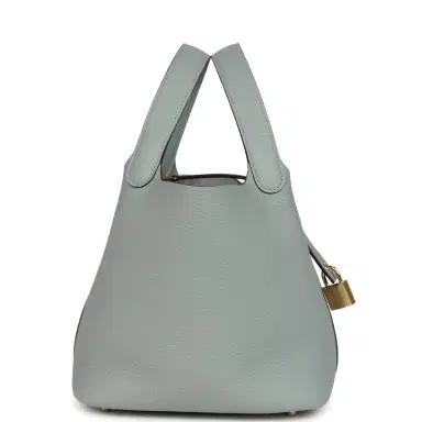 HERMÈS Hermes Picotin Lock 18 Gris Pantin Clemence Permabrass Hardware | Thumbnail 3 HERMÈS Hermes Picotin Lock 18 Gris Pantin Clemence Permabrass Hardware | Thumbnail 3