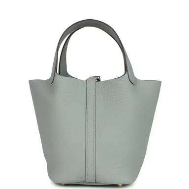 HERMÈS Hermes Picotin Lock 18 Gris Pantin Clemence Permabrass Hardware | Thumbnail 4 HERMÈS Hermes Picotin Lock 18 Gris Pantin Clemence Permabrass Hardware | Thumbnail 4