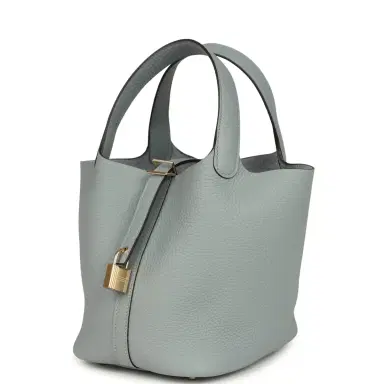 HERMÈS Hermes Picotin Lock 18 Gris Pantin Clemence Permabrass Hardware | Thumbnail 5 HERMÈS Hermes Picotin Lock 18 Gris Pantin Clemence Permabrass Hardware | Thumbnail 5