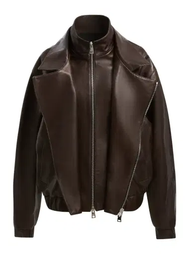 Brandon Maxwell Emmett Double Zip Leather Moto Jacket | Thumbnail 2 Brandon Maxwell Emmett Double Zip Leather Moto Jacket | Thumbnail 2