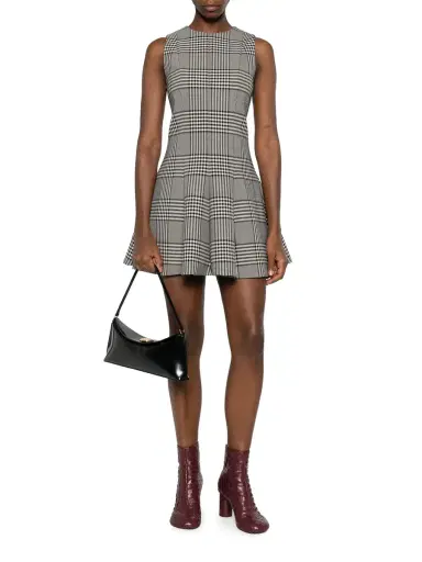 Brandon Maxwell Sophie Crew Neck Fitted Mini Dress | Thumbnail 2 Brandon Maxwell Sophie Crew Neck Fitted Mini Dress | Thumbnail 2
