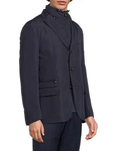 CORNELIANI Men's ID Tech Sport Jacket - Navy - Size 50 | Thumbnail 4 CORNELIANI Men's ID Tech Sport Jacket - Navy - Size 50 | Thumbnail 4