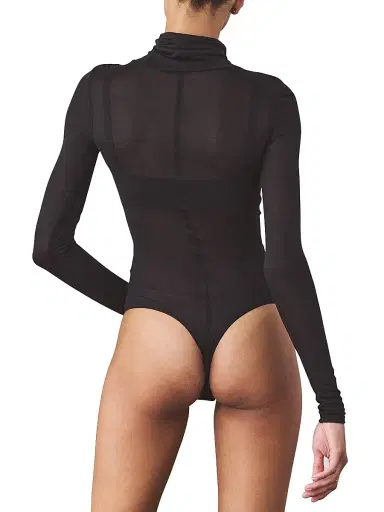 Artemis Diciero Women's Marina Long-Sleeve Sheer Bodysuit - Black - Size Medium | Thumbnail 5 Artemis Diciero Women's Marina Long-Sleeve Sheer Bodysuit - Black - Size Medium | Thumbnail 5