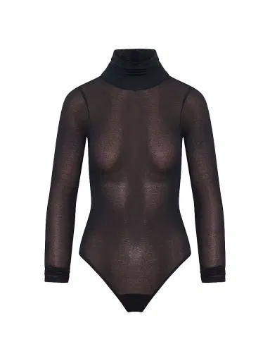 Artemis Diciero Women's Marina Long-Sleeve Sheer Bodysuit - Black - Size Medium | Thumbnail 1 Artemis Diciero Women's Marina Long-Sleeve Sheer Bodysuit - Black - Size Medium | Thumbnail 1
