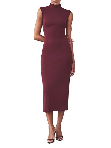 Artemis Diciero Women's Paulina Cap-Sleeve Bodysuit - Burgundy | Thumbnail 2 Artemis Diciero Women's Paulina Cap-Sleeve Bodysuit - Burgundy | Thumbnail 2