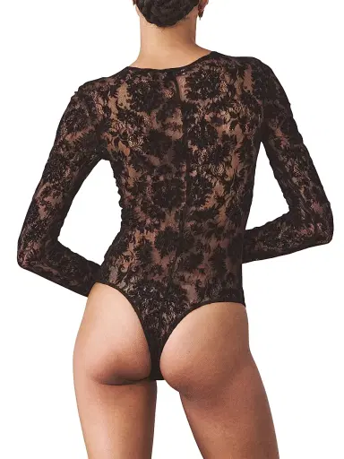Artemis Diciero Women's Core Dasha Lace Long-Sleeve Bodysuit - Black | Thumbnail 5 Artemis Diciero Women's Core Dasha Lace Long-Sleeve Bodysuit - Black | Thumbnail 5