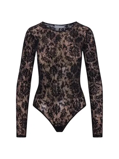 Artemis Diciero Women's Core Dasha Lace Long-Sleeve Bodysuit - Black | Thumbnail 1 Artemis Diciero Women's Core Dasha Lace Long-Sleeve Bodysuit - Black | Thumbnail 1