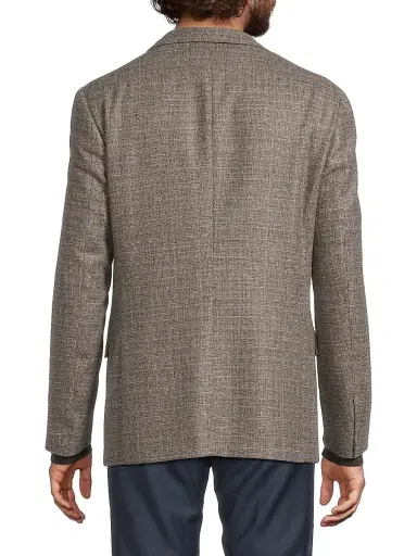 CORNELIANI Men's Wool & Cashmere Tailored Jacket - Medium Natural - Size 48 | Thumbnail 5 CORNELIANI Men's Wool & Cashmere Tailored Jacket - Medium Natural - Size 48 | Thumbnail 5