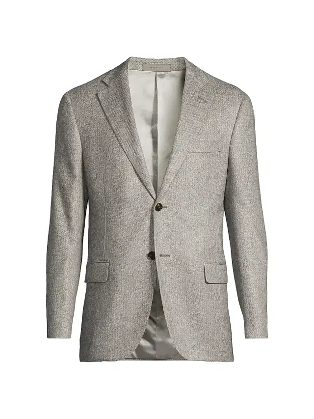 Men's Silk-Cashmere Sport Coat - Grey Men's Silk-Cashmere Sport Coat - Grey