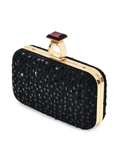 SACHIN & BABI Women's On The Rocks Sequin Tweed Clutch | Thumbnail 2 SACHIN & BABI Women's On The Rocks Sequin Tweed Clutch | Thumbnail 2