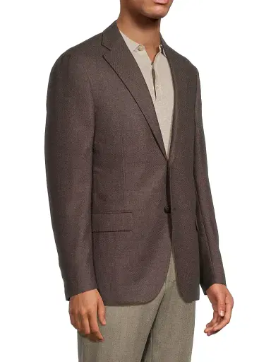 CORNELIANI Men's Check Wool-Cashmere Sport Coat | Thumbnail 4 CORNELIANI Men's Check Wool-Cashmere Sport Coat | Thumbnail 4