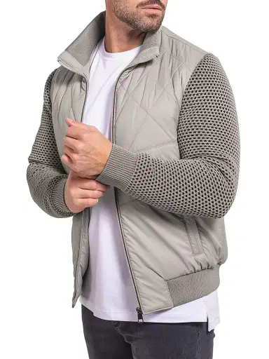 Maceoo Men's Ascension Bomber Jacket - Grey | Thumbnail 2 Maceoo Men's Ascension Bomber Jacket - Grey | Thumbnail 2