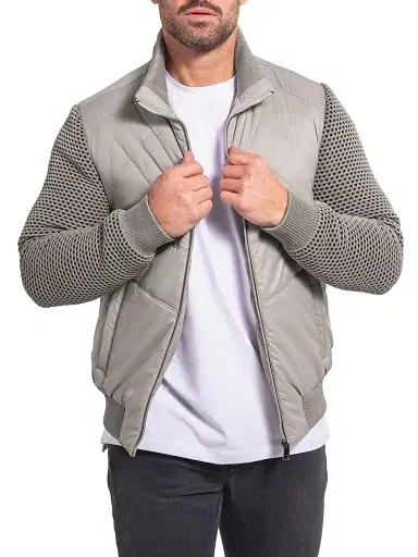 Maceoo Men's Ascension Bomber Jacket - Grey | Thumbnail 4 Maceoo Men's Ascension Bomber Jacket - Grey | Thumbnail 4