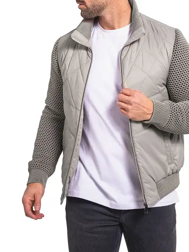 Maceoo Men's Ascension Bomber Jacket - Grey | Thumbnail 6 Maceoo Men's Ascension Bomber Jacket - Grey | Thumbnail 6