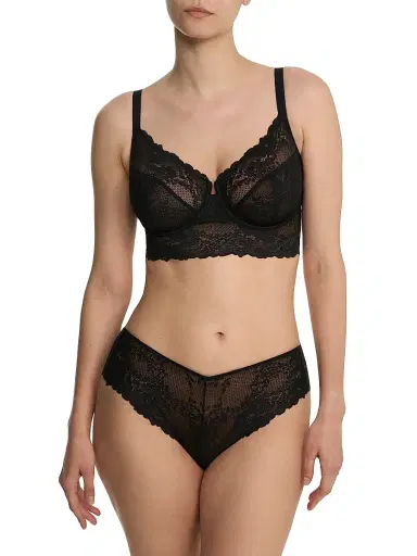 Natori Women's Heavenly Full Coverage Longline Lace Underwire Bra - Black | Thumbnail 5 Natori Women's Heavenly Full Coverage Longline Lace Underwire Bra - Black | Thumbnail 5