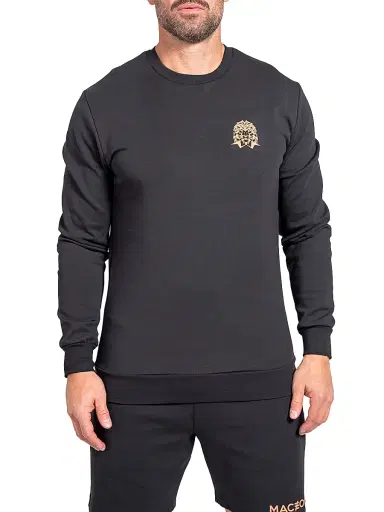 Maceoo Men's Modish84 Sweater - Black | Thumbnail 2 Maceoo Men's Modish84 Sweater - Black | Thumbnail 2