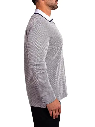 Maceoo Men's Ascension Knit Polo Shirt - White | Thumbnail 6 Maceoo Men's Ascension Knit Polo Shirt - White | Thumbnail 6