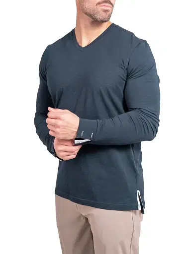 Maceoo Men's V-Neck Edison Ascension T-Shirt - Blue | Thumbnail 4 Maceoo Men's V-Neck Edison Ascension T-Shirt - Blue | Thumbnail 4