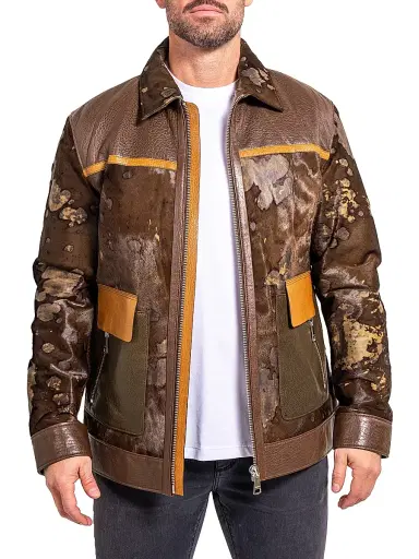 Maceoo Men's Ascension Leather Jacket - Multicolored | Thumbnail 2 Maceoo Men's Ascension Leather Jacket - Multicolored | Thumbnail 2