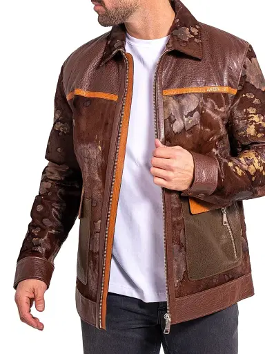 Maceoo Men's Ascension Leather Jacket - Multicolored | Thumbnail 6 Maceoo Men's Ascension Leather Jacket - Multicolored | Thumbnail 6