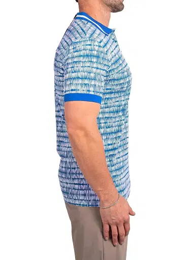 Maceoo Men's Ascension Polo Shirt - Blue | Thumbnail 4 Maceoo Men's Ascension Polo Shirt - Blue | Thumbnail 4