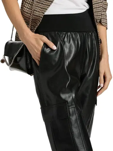 Cinq à Sept Women's Giles Faux-Leather Cropped Pants - Black - Size XL | Thumbnail 6 Cinq à Sept Women's Giles Faux-Leather Cropped Pants - Black - Size XL | Thumbnail 6