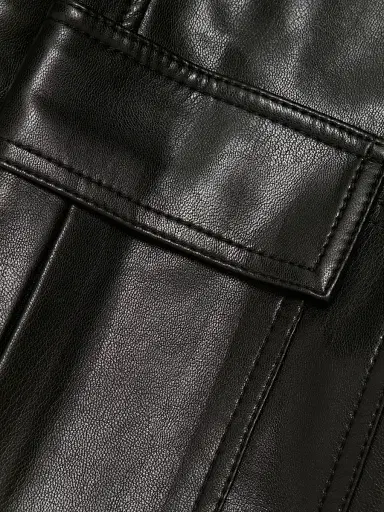 Cinq à Sept Women's Giles Faux-Leather Cropped Pants - Black - Size XL | Thumbnail 7 Cinq à Sept Women's Giles Faux-Leather Cropped Pants - Black - Size XL | Thumbnail 7