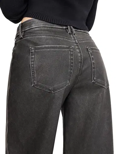 GOOD AMERICAN Women's Good Skate Faux-Leather Wide-Leg Pants | Thumbnail 6 GOOD AMERICAN Women's Good Skate Faux-Leather Wide-Leg Pants | Thumbnail 6