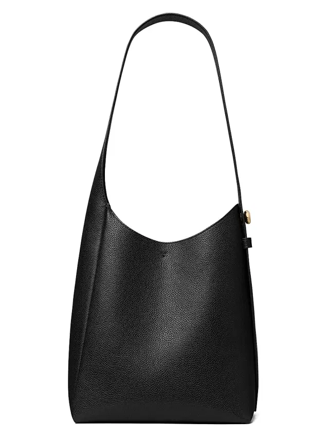 Women's Leather Hobo Bag - Black Women's Leather Hobo Bag - Black