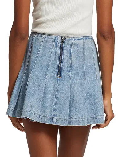 ALICE + OLIVIA Women's Carter Denim Skirt - Rockstar Blue | Thumbnail 5 ALICE + OLIVIA Women's Carter Denim Skirt - Rockstar Blue | Thumbnail 5