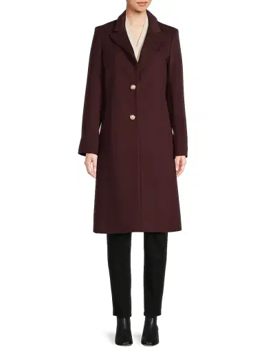 Milly Women's Peak Lapel Wool-Blend Coat | Thumbnail 3 Milly Women's Peak Lapel Wool-Blend Coat | Thumbnail 3