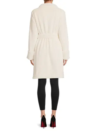 Milly Women's Faux Mink Wrap Coat | Thumbnail 5 Milly Women's Faux Mink Wrap Coat | Thumbnail 5