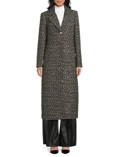 Milly Women's SB Tweed Longline Coat | Thumbnail 3 Milly Women's SB Tweed Longline Coat | Thumbnail 3