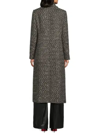 Milly Women's SB Tweed Longline Coat | Thumbnail 5 Milly Women's SB Tweed Longline Coat | Thumbnail 5