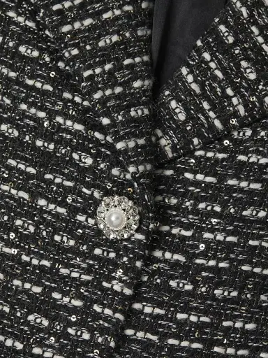 Milly Women's SB Tweed Longline Coat | Thumbnail 6 Milly Women's SB Tweed Longline Coat | Thumbnail 6