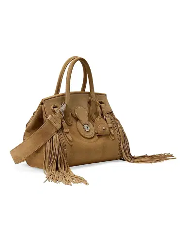 Ralph Lauren Collection Women's Ricky Suede Top Handle Bag - Dark Brown | Thumbnail 6 Ralph Lauren Collection Women's Ricky Suede Top Handle Bag - Dark Brown | Thumbnail 6
