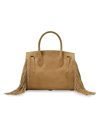 Ralph Lauren Collection Women's Ricky Suede Top Handle Bag - Dark Brown | Thumbnail 7 Ralph Lauren Collection Women's Ricky Suede Top Handle Bag - Dark Brown | Thumbnail 7