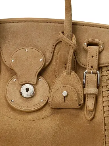Ralph Lauren Collection Women's Ricky Suede Top Handle Bag - Dark Brown | Thumbnail 8 Ralph Lauren Collection Women's Ricky Suede Top Handle Bag - Dark Brown | Thumbnail 8