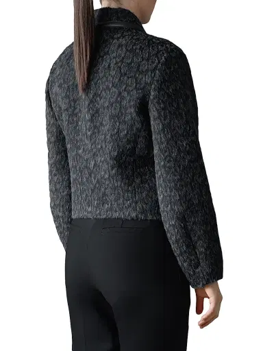 Mackage Women's Lorah Leopard-Print Jacquard Wool-Blend Crop Jacket - Black Multi | Thumbnail 5 Mackage Women's Lorah Leopard-Print Jacquard Wool-Blend Crop Jacket - Black Multi | Thumbnail 5