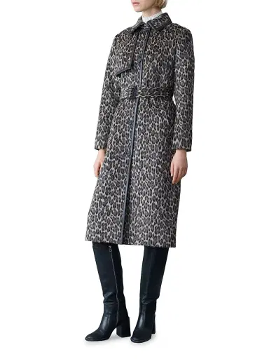 Mackage Women's Zeva Animal-Printed Wool-Blend Coat - Light Camel Multi | Thumbnail 3 Mackage Women's Zeva Animal-Printed Wool-Blend Coat - Light Camel Multi | Thumbnail 3