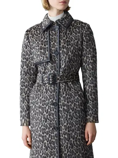 Mackage Women's Zeva Animal-Printed Wool-Blend Coat - Light Camel Multi | Thumbnail 5 Mackage Women's Zeva Animal-Printed Wool-Blend Coat - Light Camel Multi | Thumbnail 5