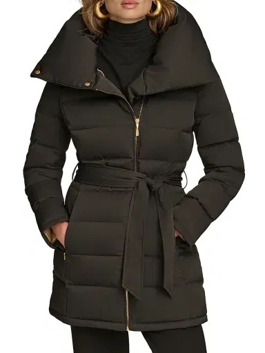 Donna Karan New York Women's Belted Puffer Coat - Black - Size XS | Thumbnail 6 Donna Karan New York Women's Belted Puffer Coat - Black - Size XS | Thumbnail 6