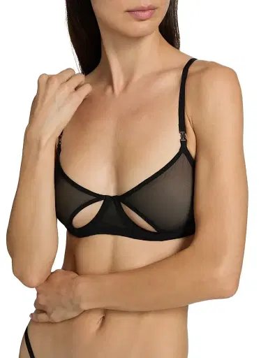 Kiki de Montparnasse Women's Brienne Mesh Balconette Bra - Black | Thumbnail 5 Kiki de Montparnasse Women's Brienne Mesh Balconette Bra - Black | Thumbnail 5