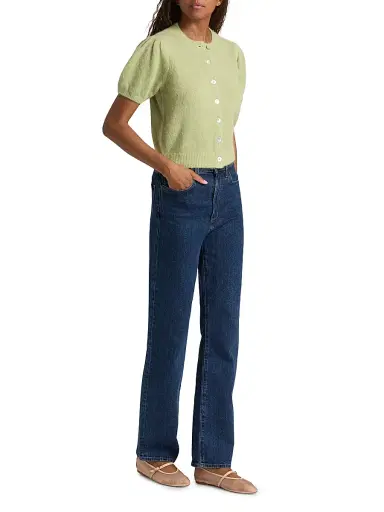 DÔEN Women's Anisa Alpaca-Blend Puff-Sleeve Cardigan - Fernwood Green | Thumbnail 2 DÔEN Women's Anisa Alpaca-Blend Puff-Sleeve Cardigan - Fernwood Green | Thumbnail 2