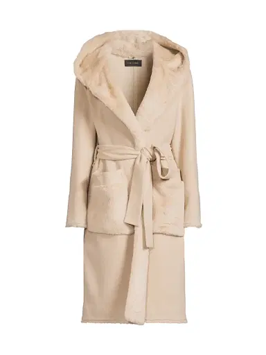 Kobi Halperin Women's Valentine Faux Fur-Trim Wool Coat - Oat | Thumbnail 1 Kobi Halperin Women's Valentine Faux Fur-Trim Wool Coat - Oat | Thumbnail 1